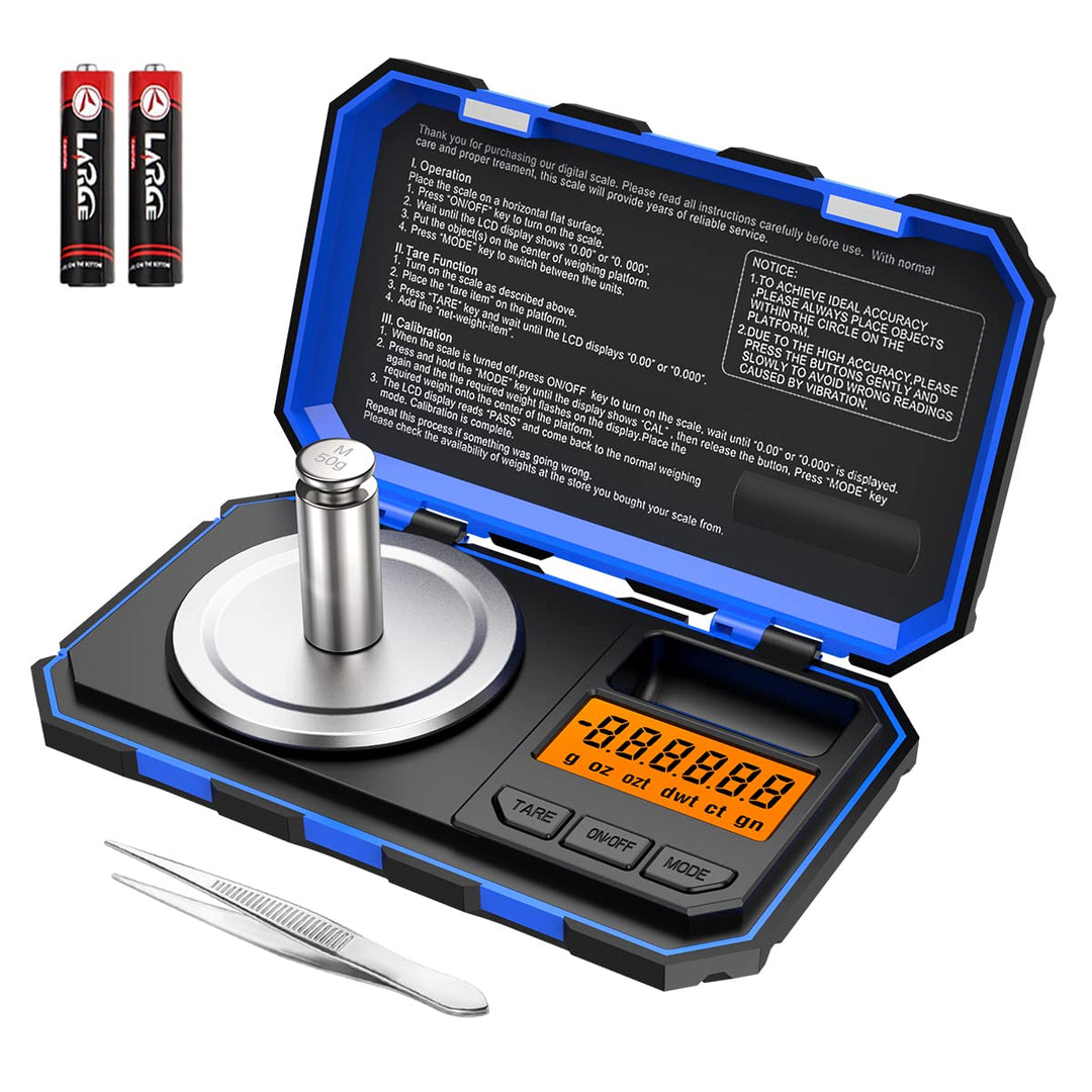 Brifit Feinwaage, 50g /0.001g Digitalwaage Taschenwaage, Schmuckwaage, Goldwaage, Präzisionswaage Mi