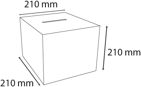 Exacompta 89058D Losbox/Einwurfbox 21cm, glasklar und robust, 1 Stück Ohne Schloss, Ohne Schloss