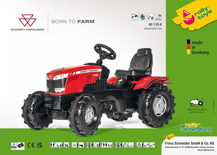 Rolly Toys Traktor / rollyFarmtrac MF 7726 Trettraktor (für Kinder im Alter von 3 – 8 Jahre, verstel