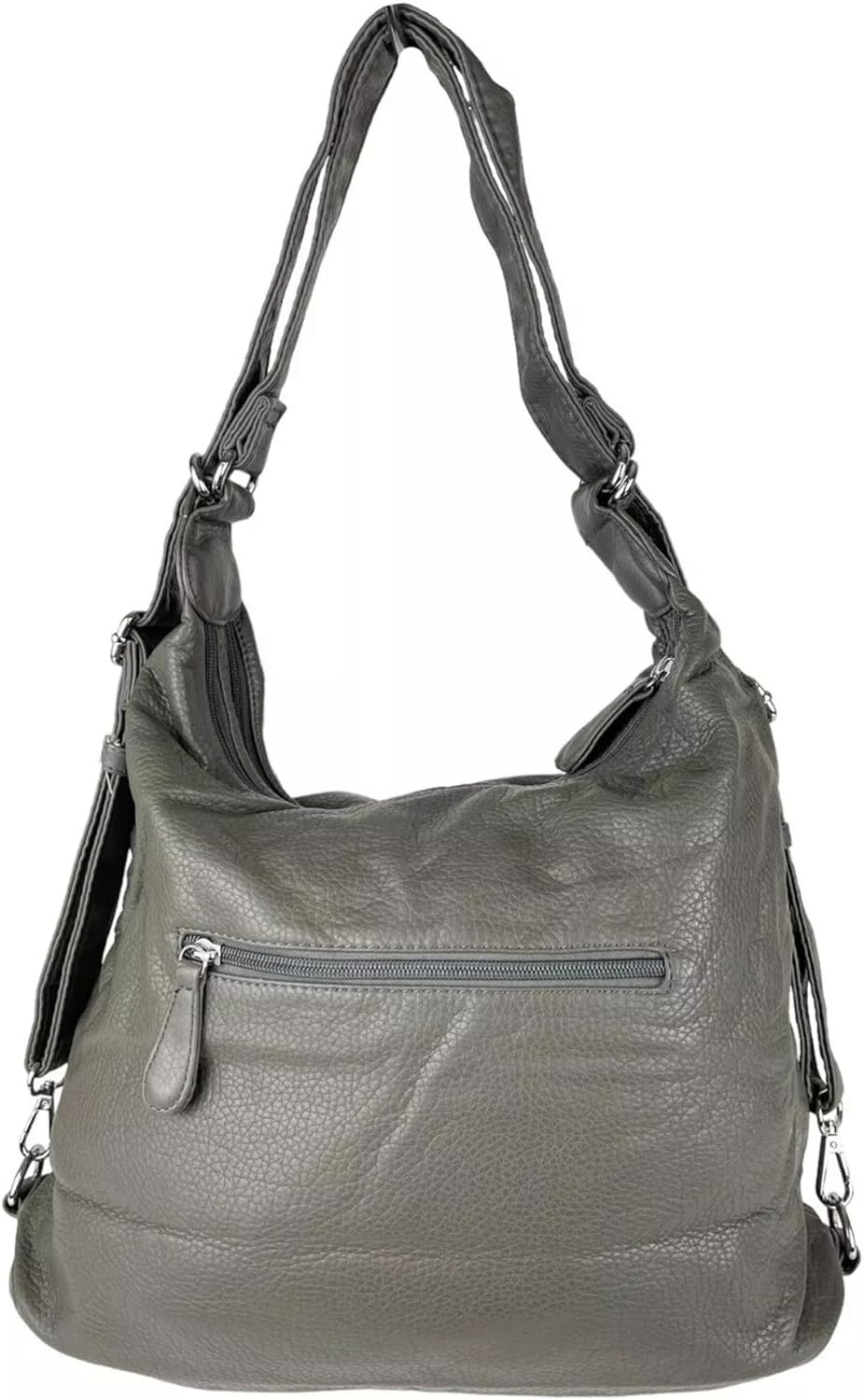 kennydoo Rucksacktasche I 2in1 Damen Rucksack und Handtasche in Einem I Schultertasche einfarbig uni