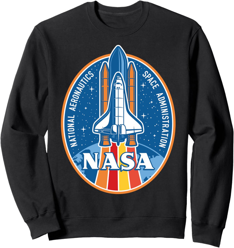 NASA Colorful Blue Earth Space Shuttle Patch Sweatshirt