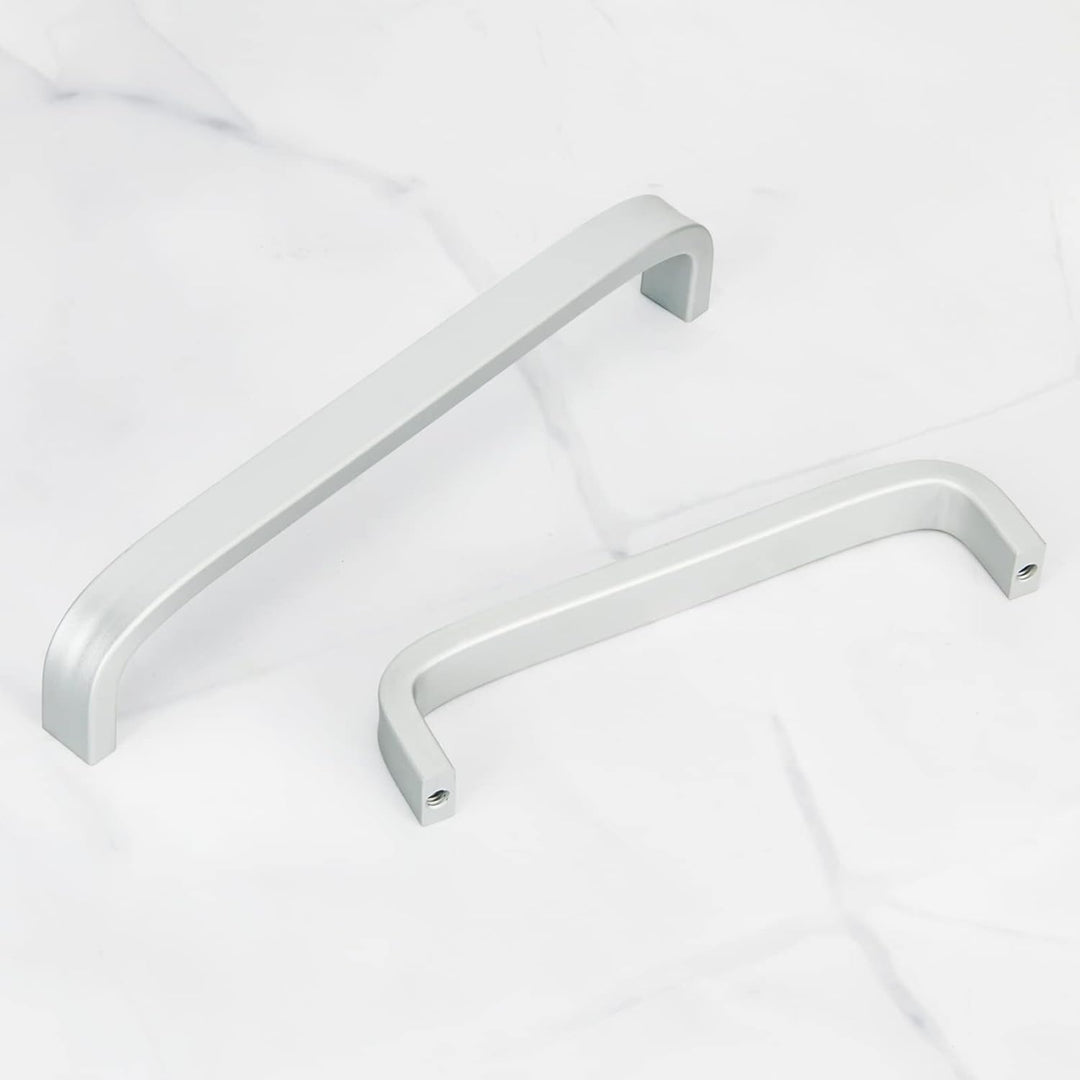 KoKoBin 20 Stück Lochabstand 128mm Silber Edelstahl-Türgriffe für Schubladen, Schränke, Küchen,Möbel