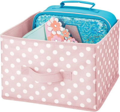 mDesign 6er-Set Aufbewahrungsboxen – gepunktete Boxen zur Aufbewahrung für Ordnung im Kinderzimmer –