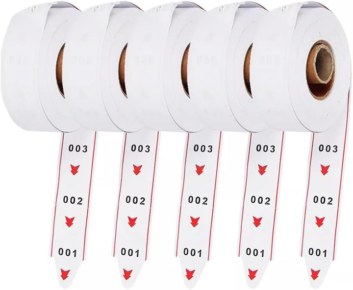 Drei Cifre Warteschlange Ticket Turn-O-Matic Ticketrollen für Wartemarken-Ausgabegerät Wartenummer T