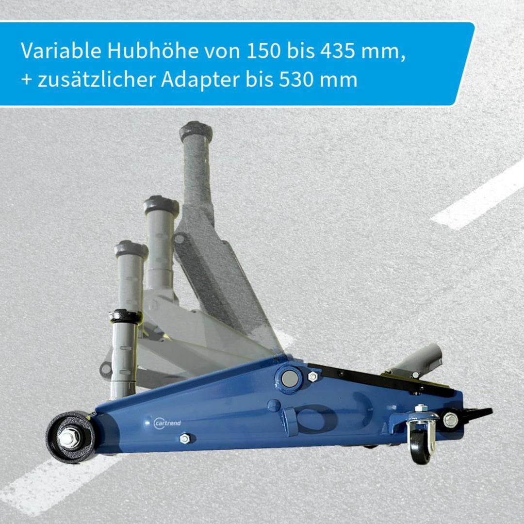 Cartrend hydraulischer Wagenheber, Rangierwagenheber für SUVs und Geländewagen mit Quicklift-Funktio