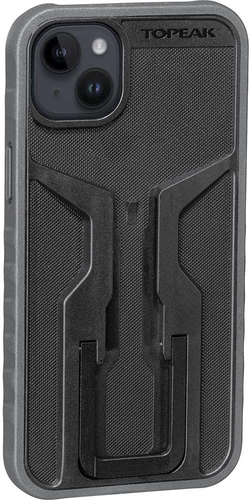 Topeak Handyhülle & Halterung RideCase Kompatibel mit iPhone 14 Plus, Schwarz Grau, 15800641