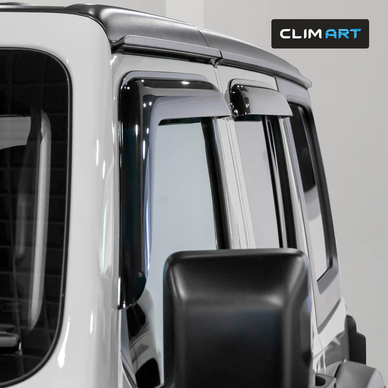 CLIM ART Windabweiser für/kompatible mit Jeep Wrangler 2018-2024 SUV, Autofenster Regenschutz, Regen