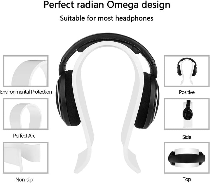 GEEKRIA Acryl Omega Kopfhörerständer, Wh-1000xm4/Wh-1000xm3 Ständer, Schreibtisch Display Aufhänger,