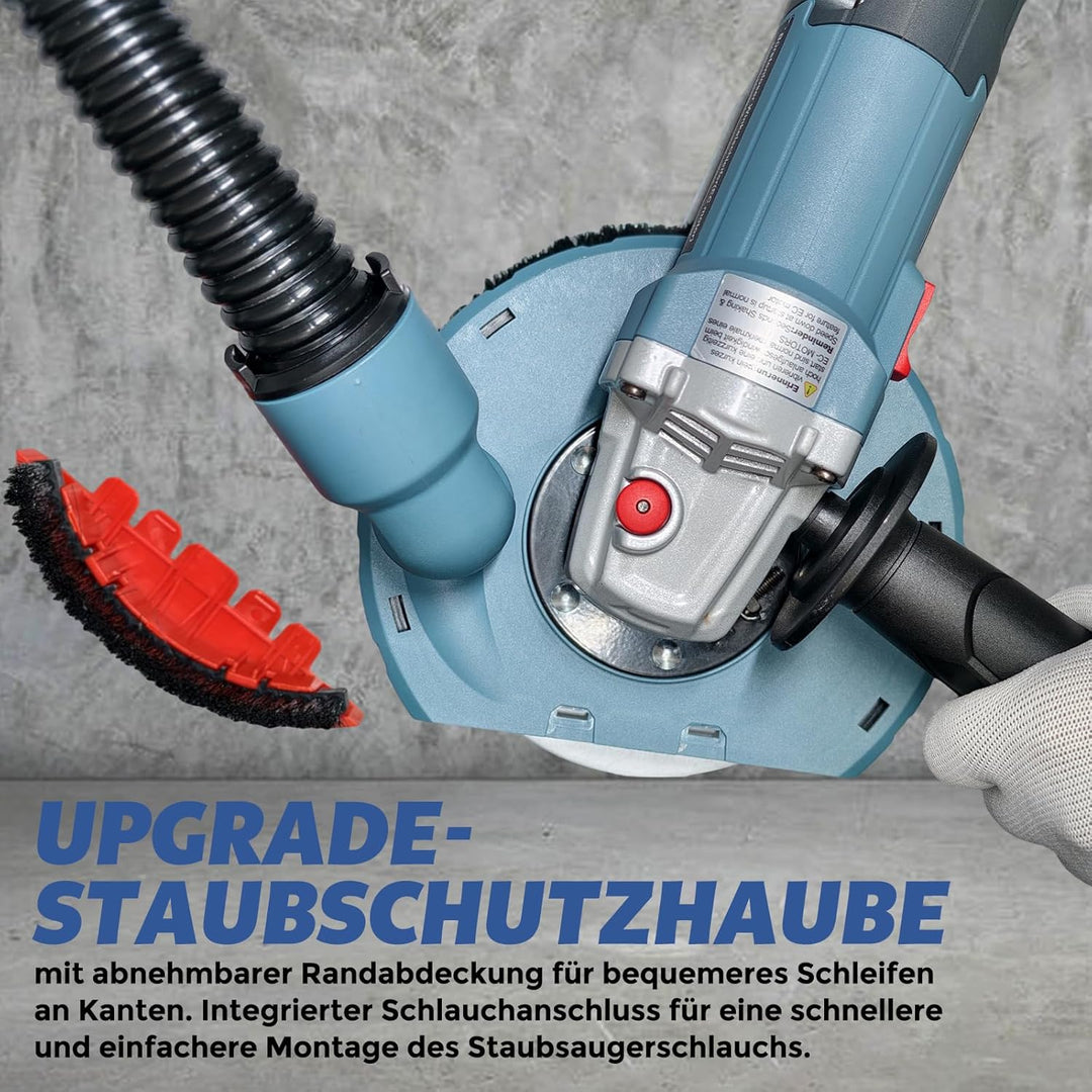 FANZTOOL Betonschleifer Betonfräse Winkelschleifer Absaughaube mit 2100W bürstenlosem EC-Motor (Diam