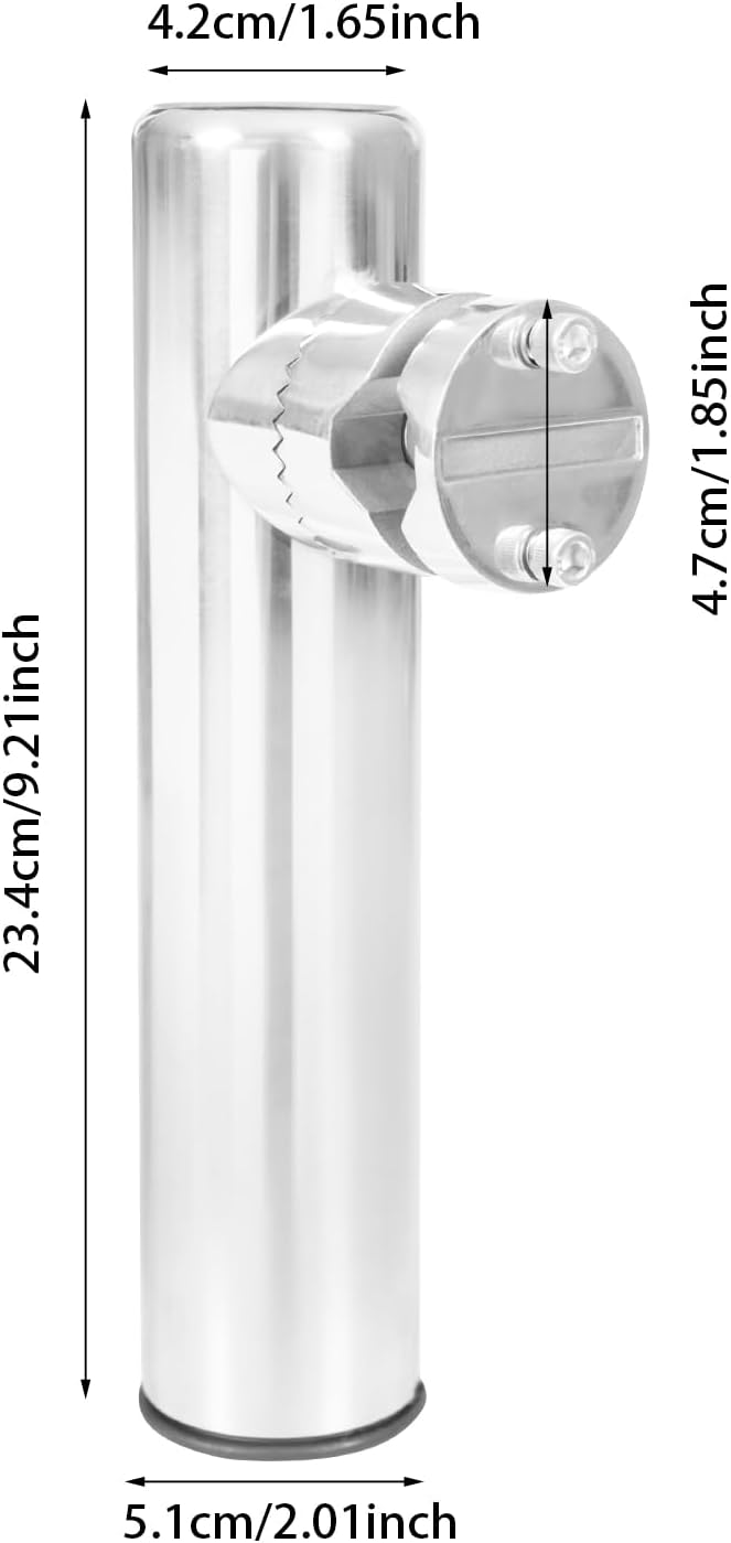 2 Stück Rutenhalter Boot, 316 Edelstahl Angelrutenhalter, Bootsrutenhalter, Edelstahlständer, Sechsk