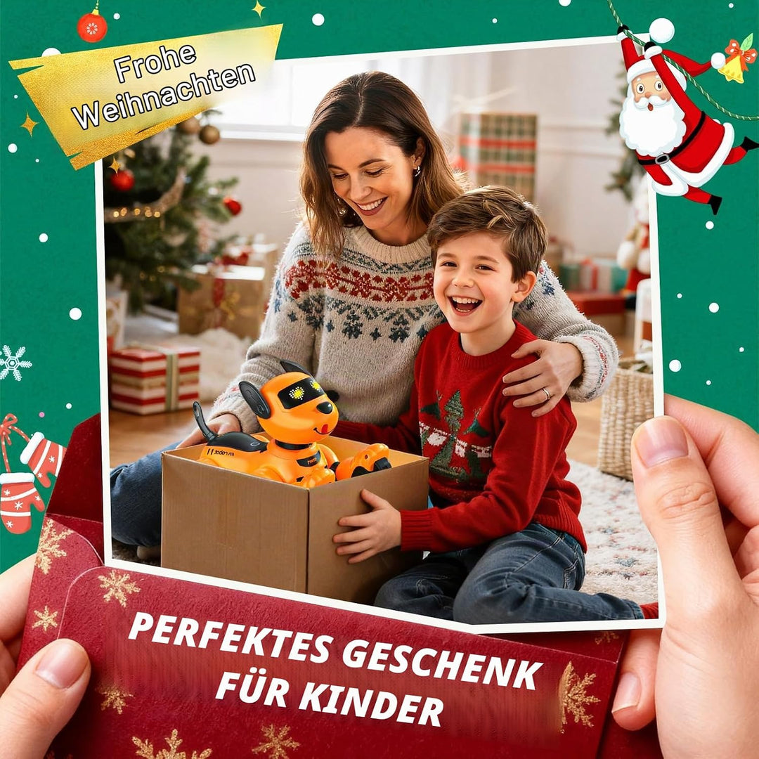 anysun Roboter Hund, Roboterhund Wiederaufladbar, Programmierbares Roboter-Spielzeug mit Follow-Funk