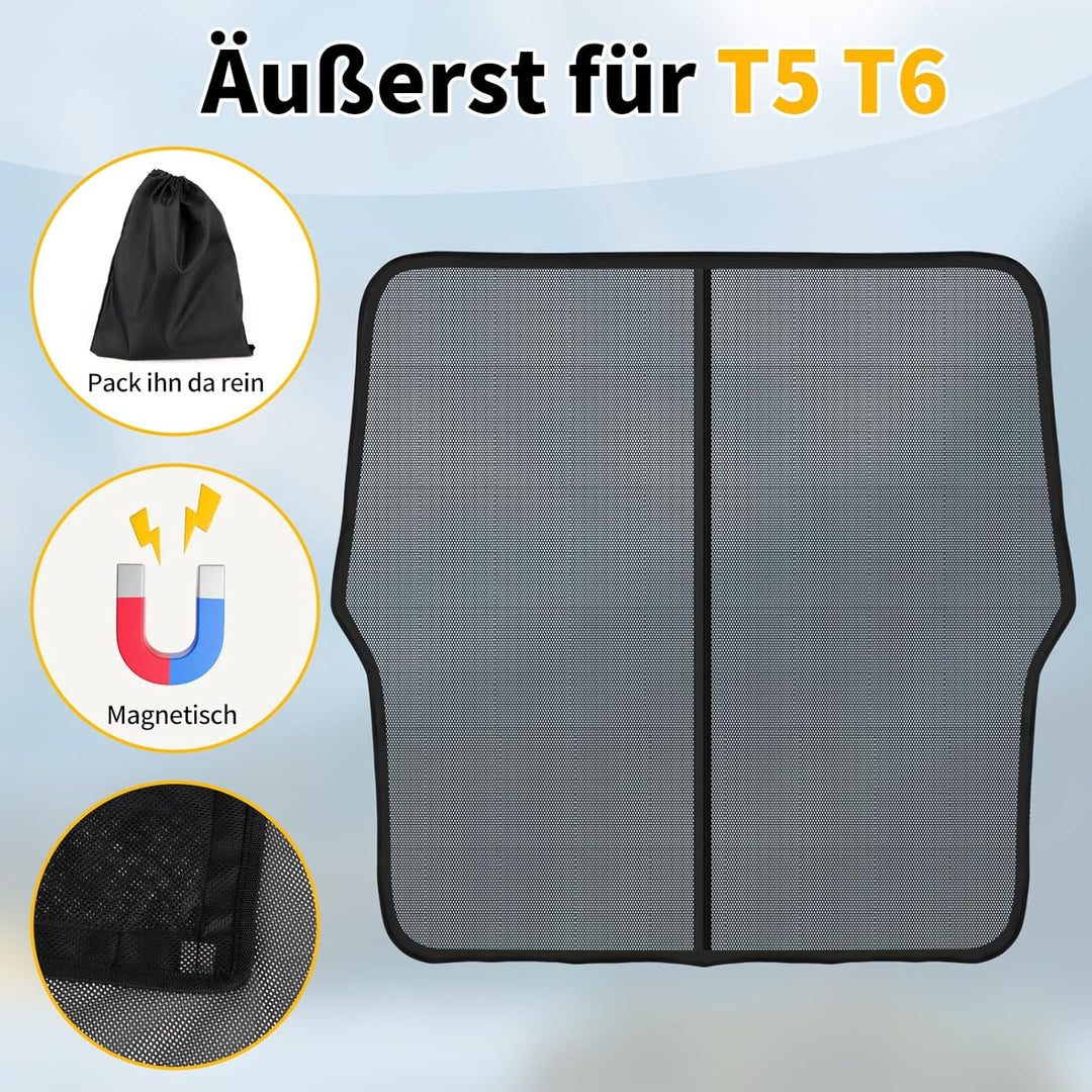 Moskitonetz Magnetisch kompatibel VW T5 T6 für Hintertür, Auto Fliegengitter & Insektennetz & Sonnen