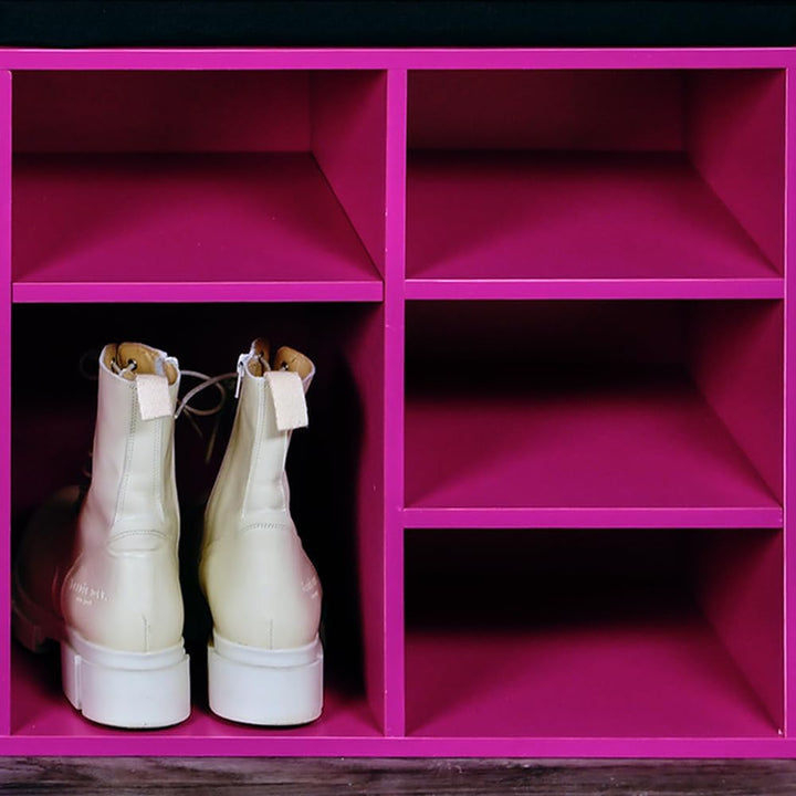 Kesper | Schuhschrank mit Sitzkissen, Material: Faserplatte, Masse: B51,5 x H48 cm x L29,5 cm, Farbe