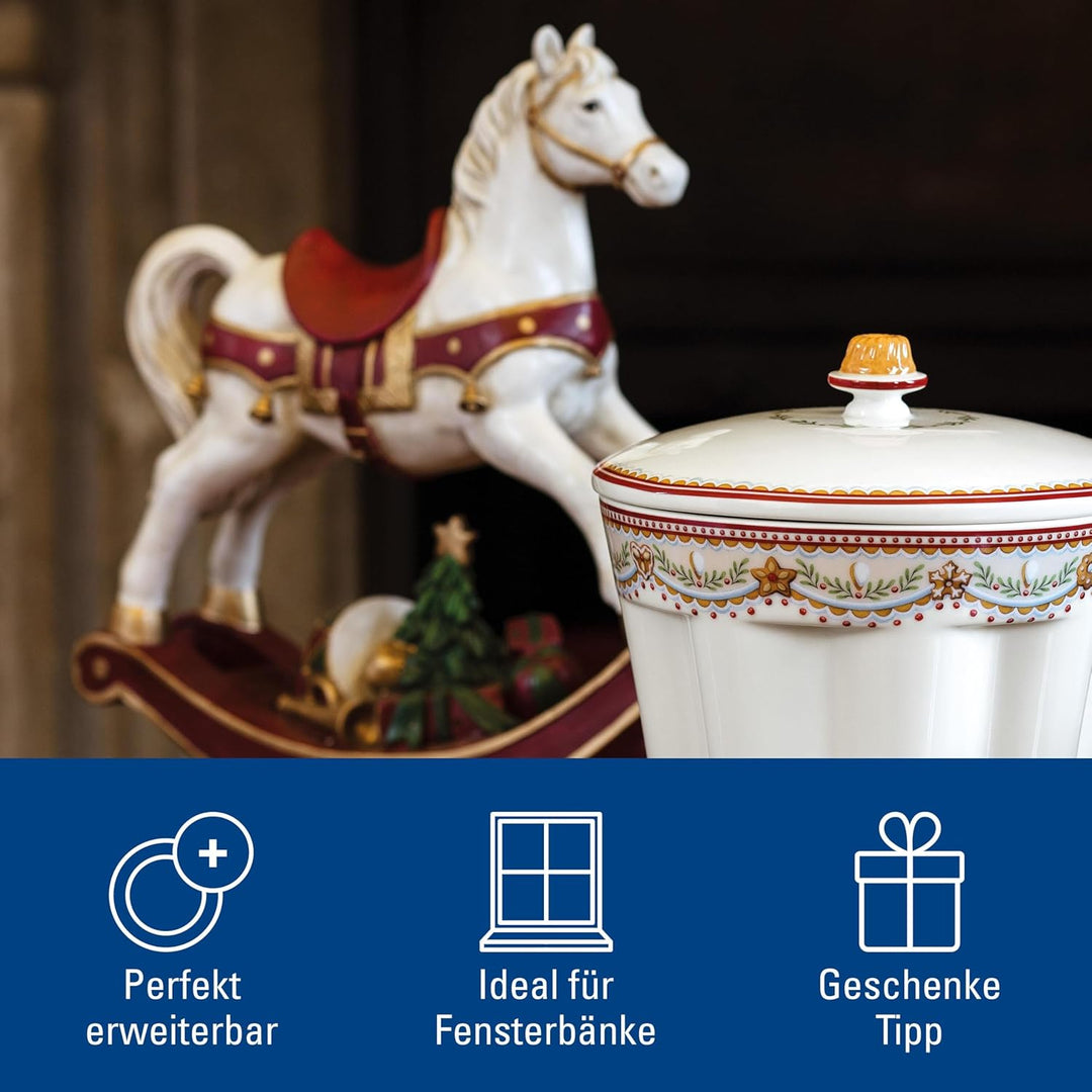 Villeroy und Boch - Winter Collage Accessoires Schaukelpferd XL, charmante Deko-Figur für die Festta