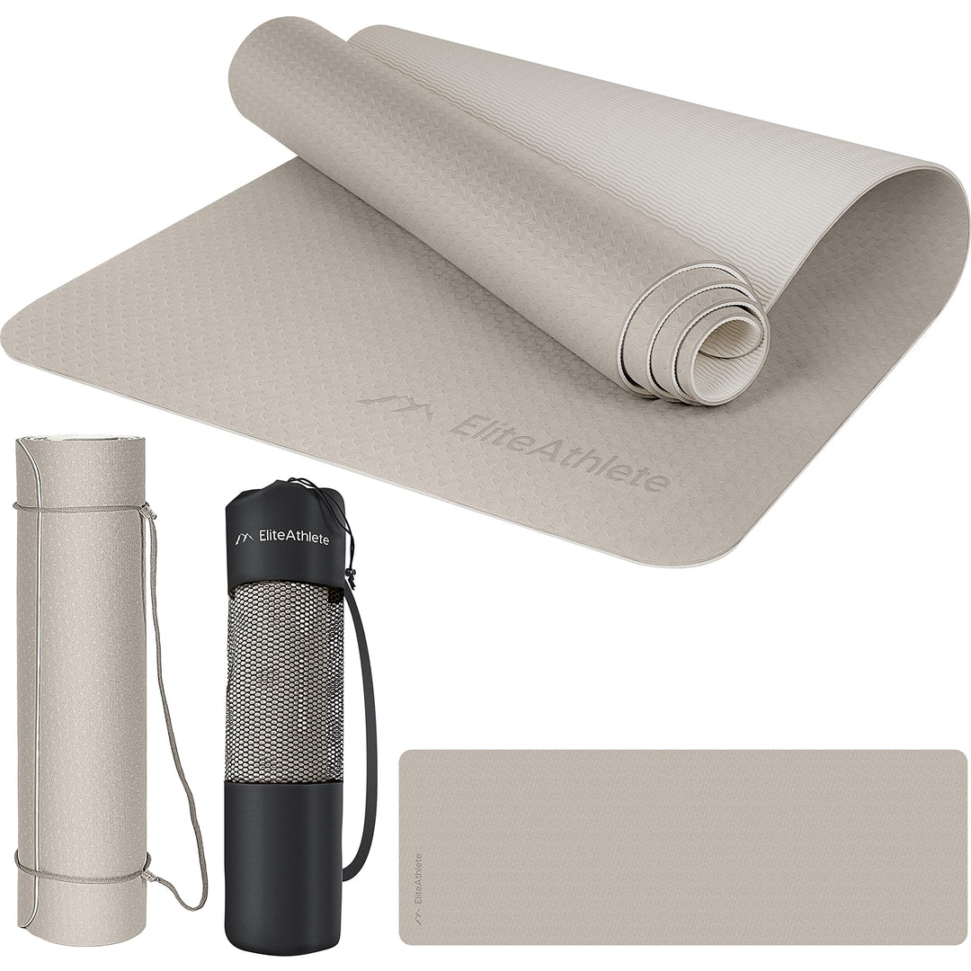 EliteAthlete Yogamatte - Sportmatte - Fitnessmatte - Gymnastikmatte gepolstert &amp; rutschfest für Fitn
