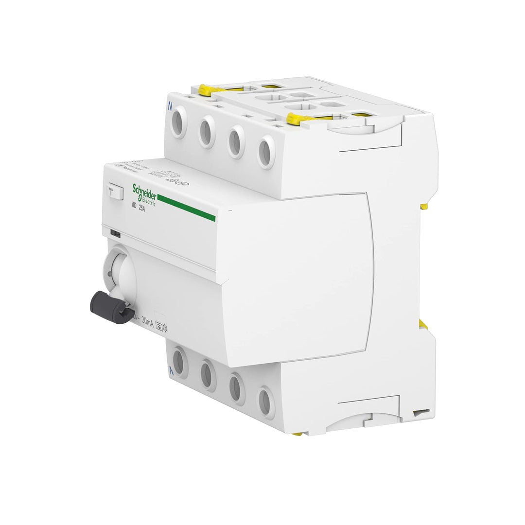 Schneider Electric A9Z21425 Fehlerstrom-Schutzschalter iID, 4P, 25A, 30mA, Typ A, Weiss 4-Polig 25 A