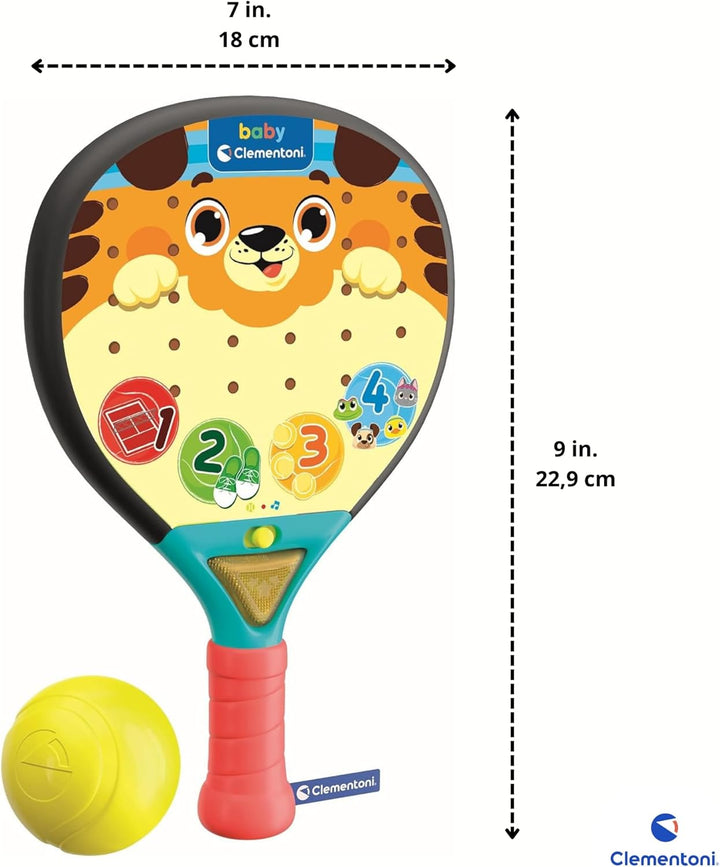 Clementoni interaktives Spielzeug Baby Padelracket mit Licht und Sound