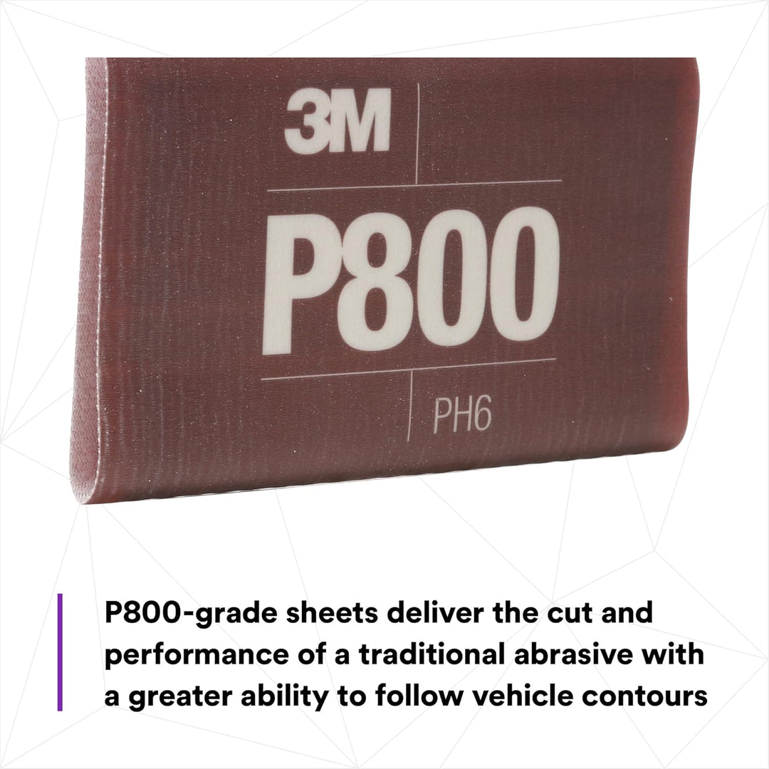 3M Hookit Flexible Schleifmittel 270J, 34340, P800, 14 x 17,3 cm, 25 Blatt pro Karton Number of item