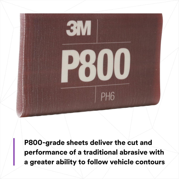 3M Hookit Flexible Schleifmittel 270J, 34340, P800, 14 x 17,3 cm, 25 Blatt pro Karton Number of item