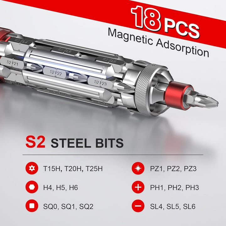 Geschenke für Männer, JOREST 19 in 1 EDC Multibit Schraubendreher Set, Multitool Weihnachtsgeschenke