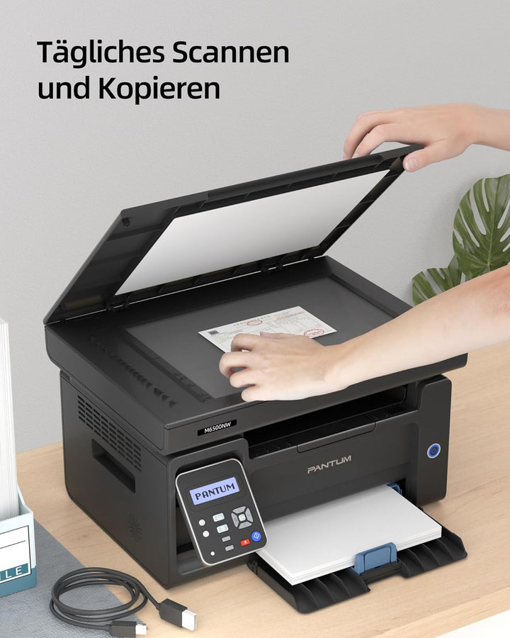 PANTUM M6500NW Laserdrucker Multifunktionsgerät mit Scanner und Kopierer,Drucker WLAN, Schwarz Weiss
