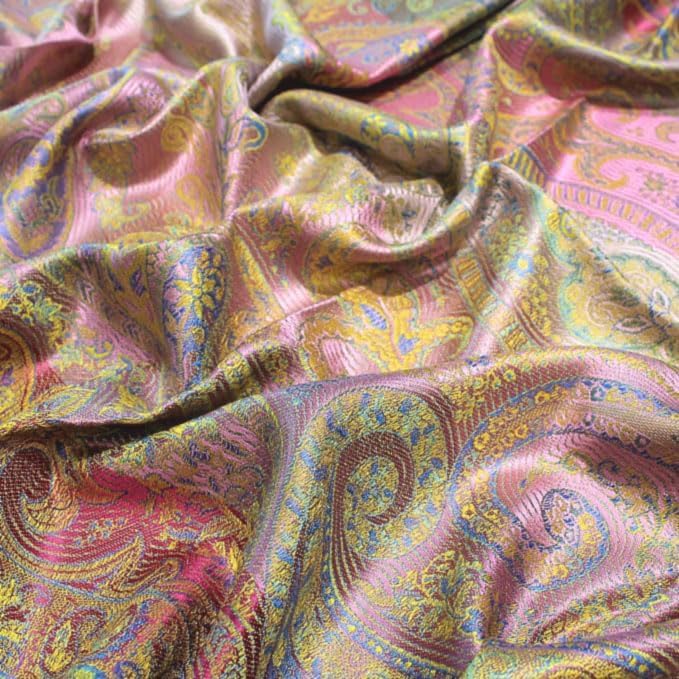 Lorenzo Cana Luxus Pashmina Damen - Schal Schaltuch jacquard gewebt 100% Seide Paisley Muster Seiden
