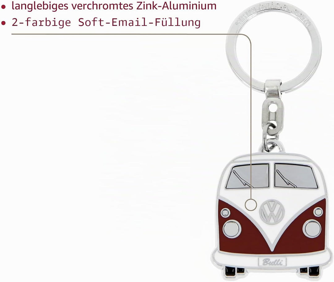 BRISA VW Collection - Volkswagen Emaillierter Metall Schlüssel-Anhänger-Ring Schlüsselbund-Accessoir