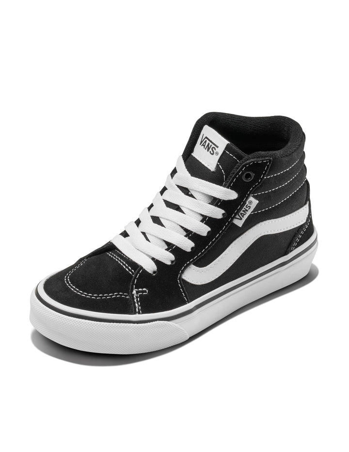 Vans Unisex Kinder Filmore Hi Sneaker 35 EU Suede Canvas Black White, 35 EU Suede Canvas Black White