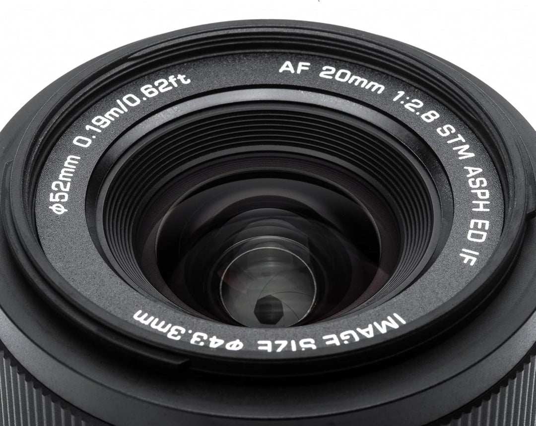 VILTROX 20mm f2.8 FE, 20mm f/2.8 e Mount Objektiv Vollformat Autofokus Prime Objektiv für Sony e Mou