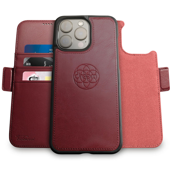 Dreem Fibonacci iPhone 14 Pro Max Brieftaschen-Etui / 2-in-1 stossfestes Etui und abnehmbares Folio