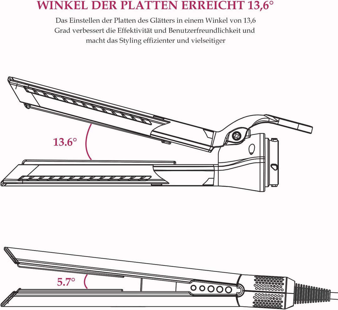 Haarglätter-Aufsatz für Dyson Airwrap, Kompatibel mit HS01/HS05/HS08, Airflow Technologie ohne Heizp