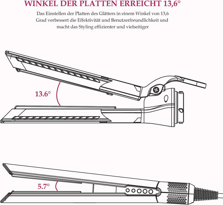 Haarglätter-Aufsatz für Dyson Airwrap, Kompatibel mit HS01/HS05/HS08, Airflow Technologie ohne Heizp
