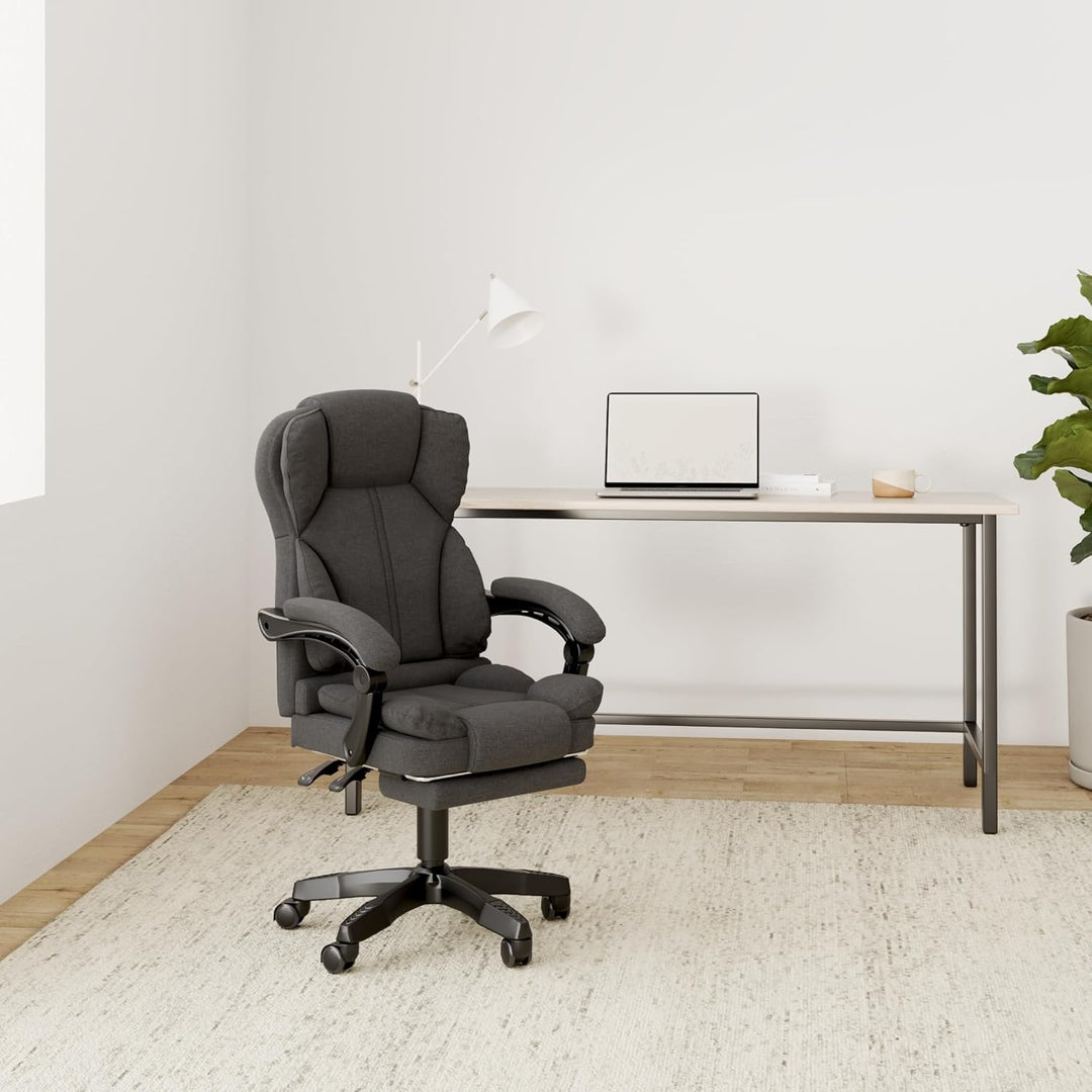 Trisens Bürostuhl, ergonomischer Schreibtischstuhl Stoff Chefsessel mit gepolsterten Armlehnen und K