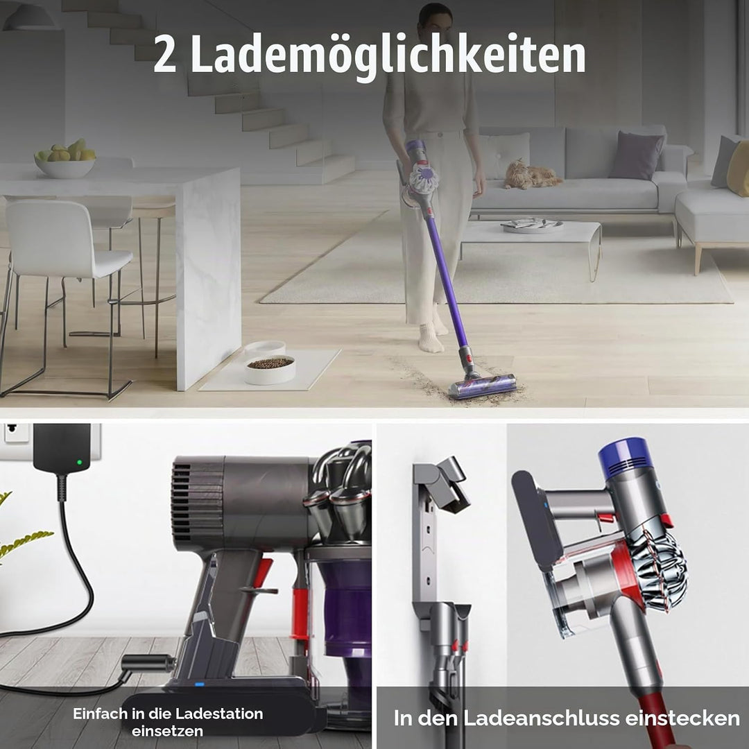 V8 Akku 6000mAh Ersatzakku für Dyson SV10 Absolute V8 Animal Motorhead Fluffy Staubsauger mit 2 Filt