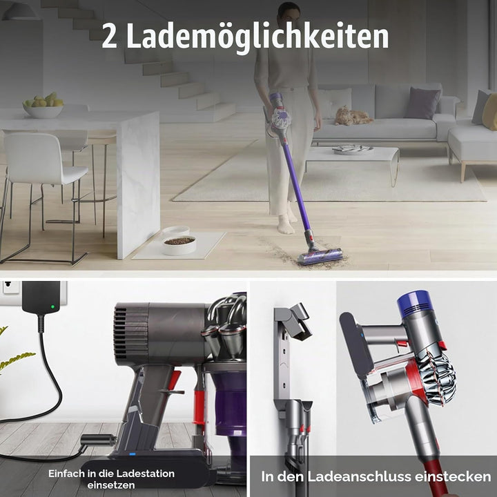 V8 Akku 6000mAh Ersatzakku für Dyson SV10 Absolute V8 Animal Motorhead Fluffy Staubsauger mit 2 Filt
