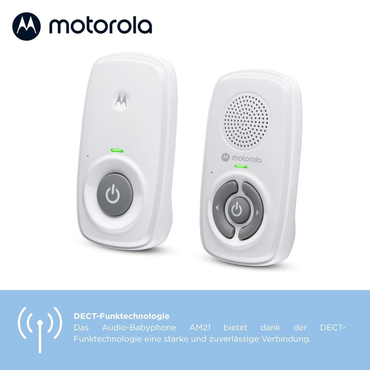Motorola Nursery AM21/MBP21 Babyphone Audio - Digitales Babyfon mit DECT-Technologie zur Audio-Überw