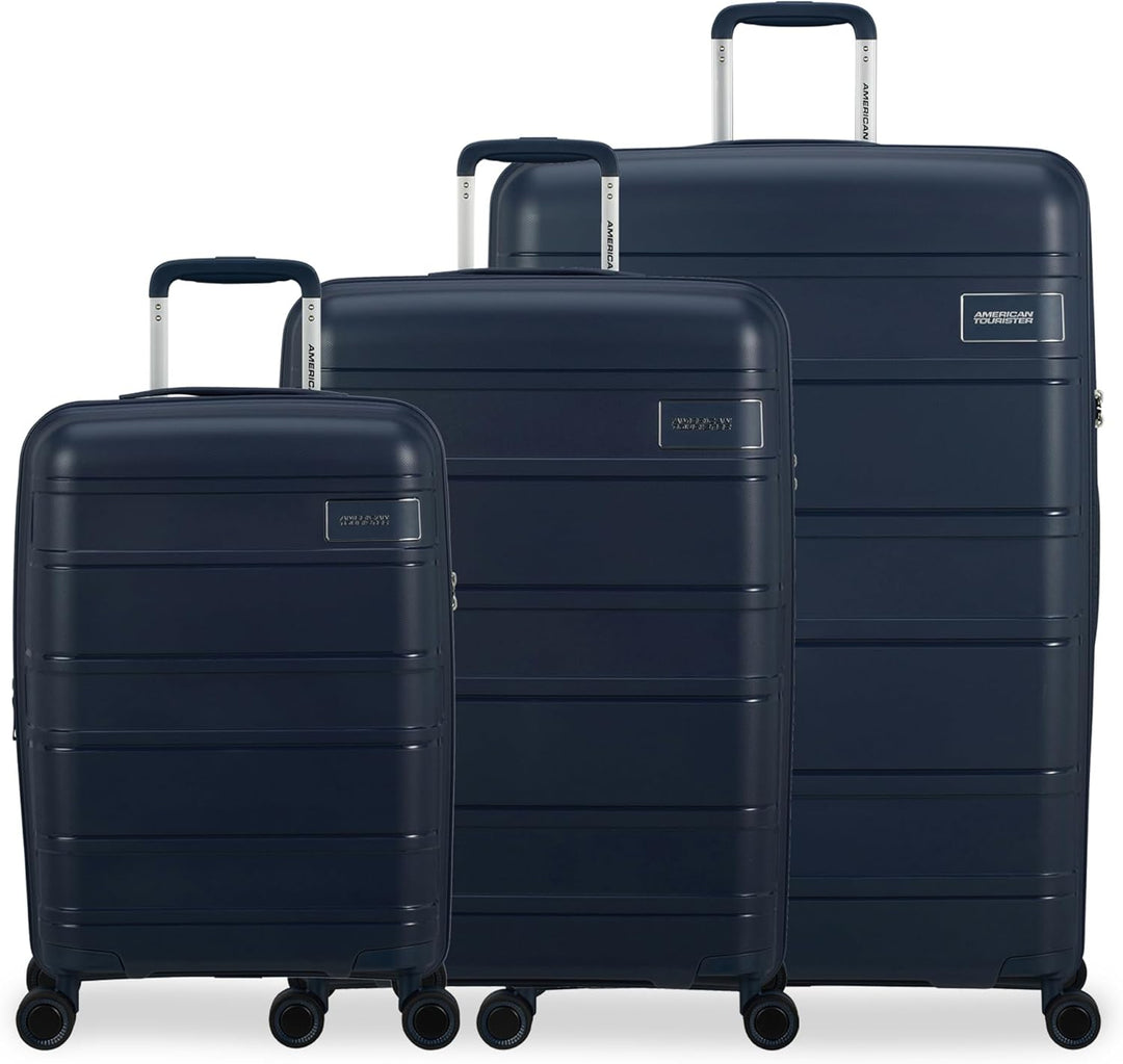 American Tourister Skymax - Kofferset 3-teilig, Blau (Midnight Blue) Blue (Midnight Blue), Blue (Mid