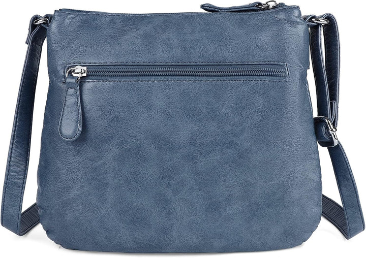Angelkiss Kleine Damen-Umhängetasche, Leder, Schultertasche für Damen, Hobo-Tasche mit verstellbarem