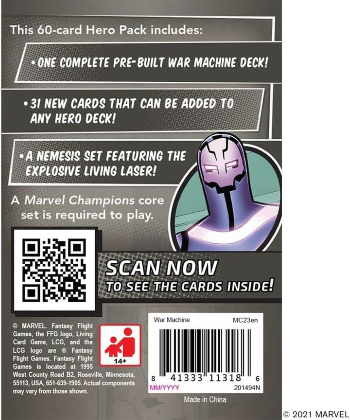 Fantasy Flight Games , Marvel Champions: Warmachine Hero Pack, Miniatures Game, Ages 12+, 1-4 Player