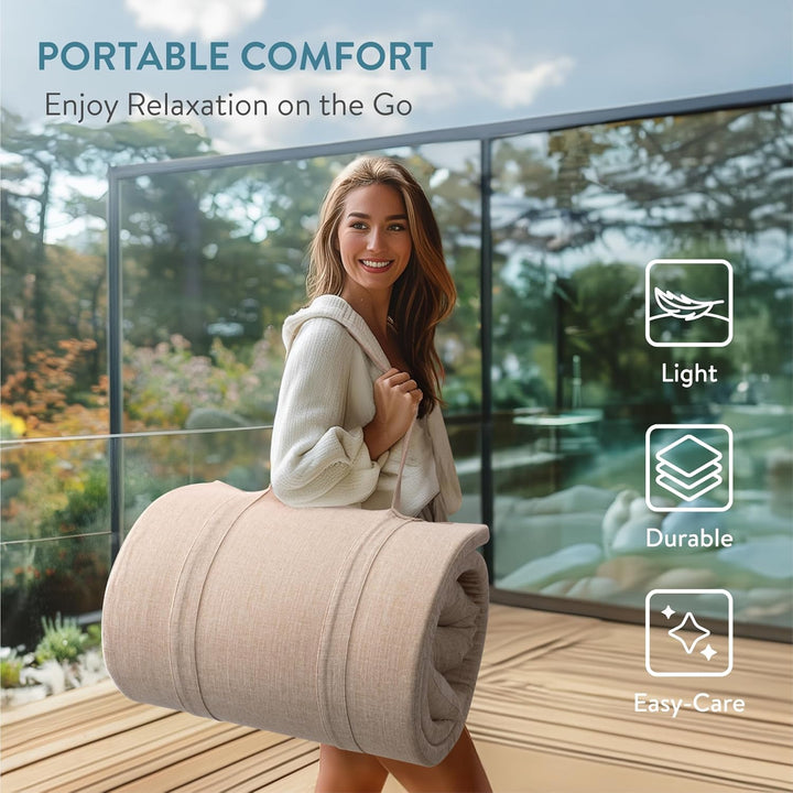 JEMIDI Saunakissen Set - Sauna Kopfstütze und Sitzunterlage - Sauna Set - Sauna Rückenlehne - Gesche