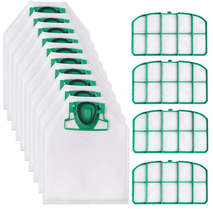 10 Stück Staubsaugerbeutel und 4 Fliter für Vorwerk VK200 FP200 Staubsaugerbeutel vk 200