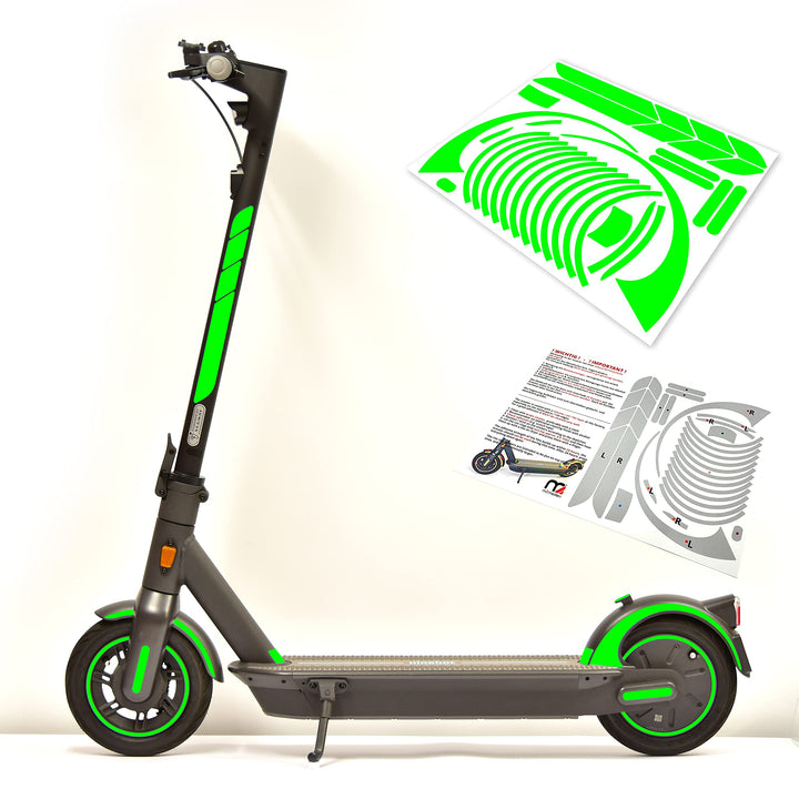 m2medien Aufkleber-Set/Sticker Set - 25-teilig auf 34x22cm Bogen geeignet für Segway Ninebot Max g30