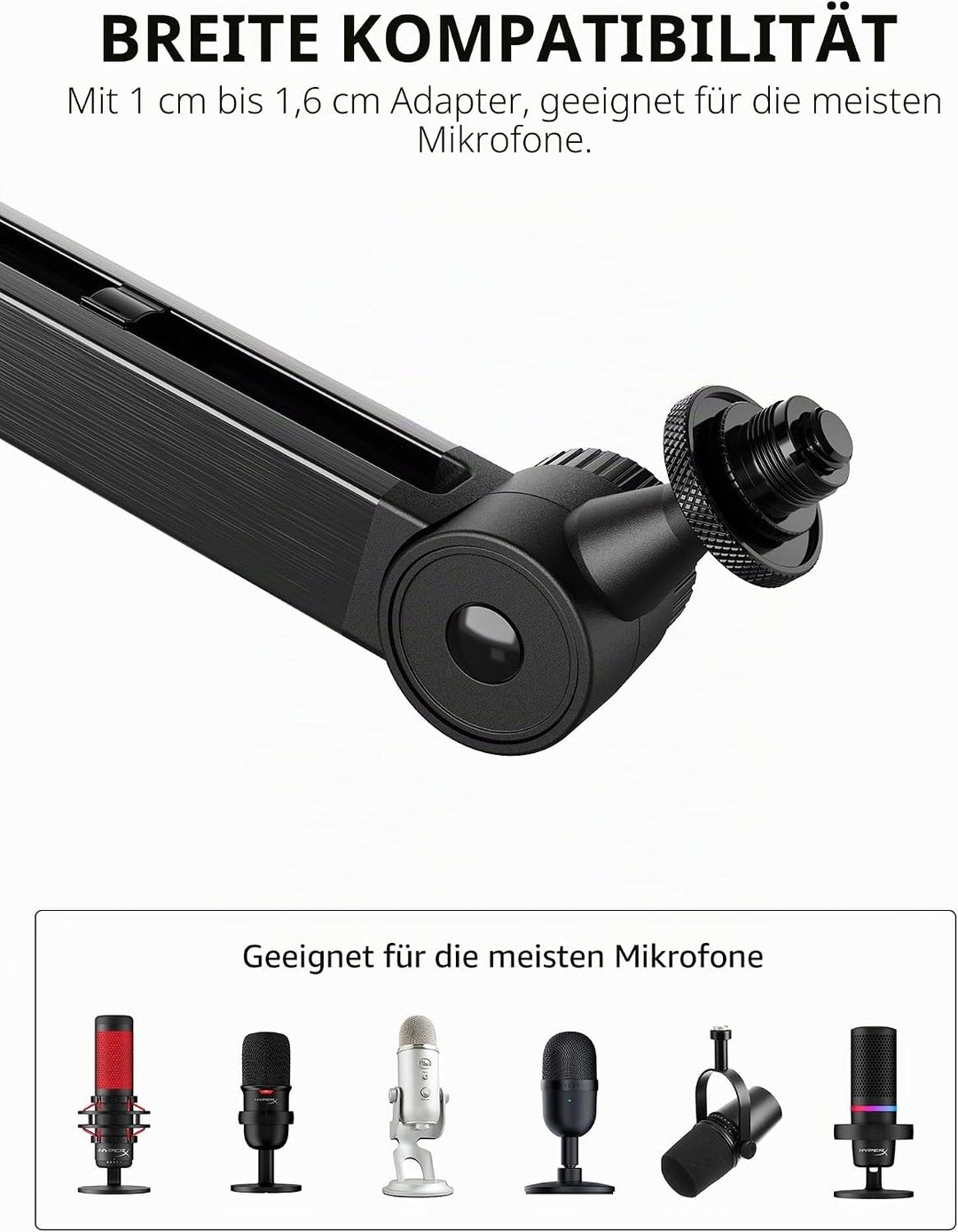 SUNMON für Blue Yeti Universeller Mikrofon Arm - Schwere Mikrofon Halterung Tisch 360° drehbarer mic