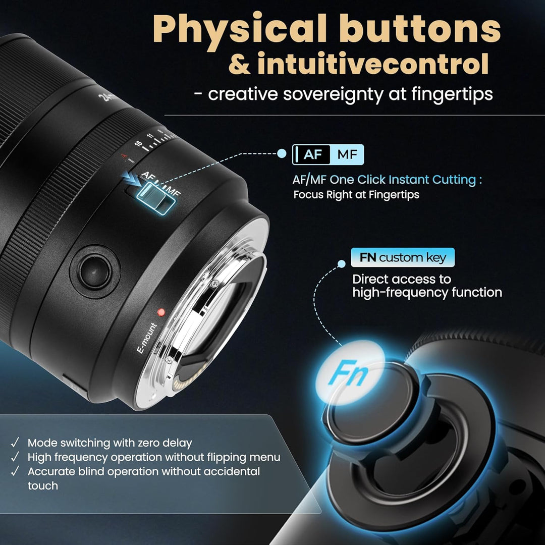 7artisans 24 mm F1.8 Autofokus Objektiv geeignet für Sony E Weitwinkel Full Frame faszinierend für a