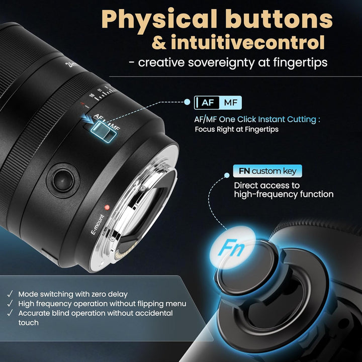 7artisans 24 mm F1.8 Autofokus Objektiv geeignet für Sony E Weitwinkel Full Frame faszinierend für a