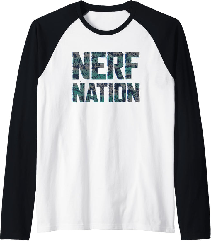 Nerf Nation Text Fill Raglan