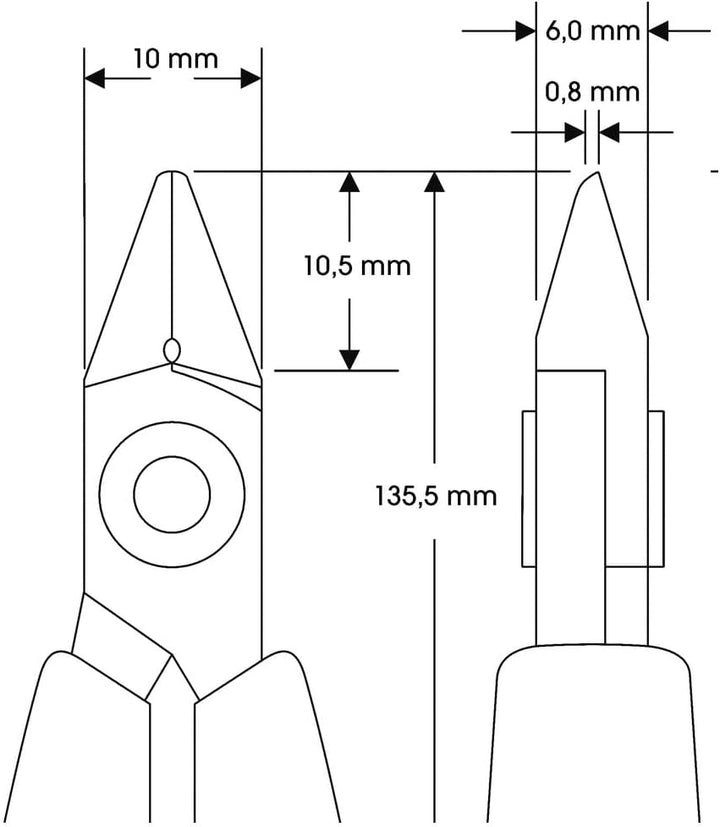 Lindström-Alicates Corte Diagonal RX 8145 0.2 - 1.0 mm Mehrfarbig, 0.2 - 1.0 mm Mehrfarbig