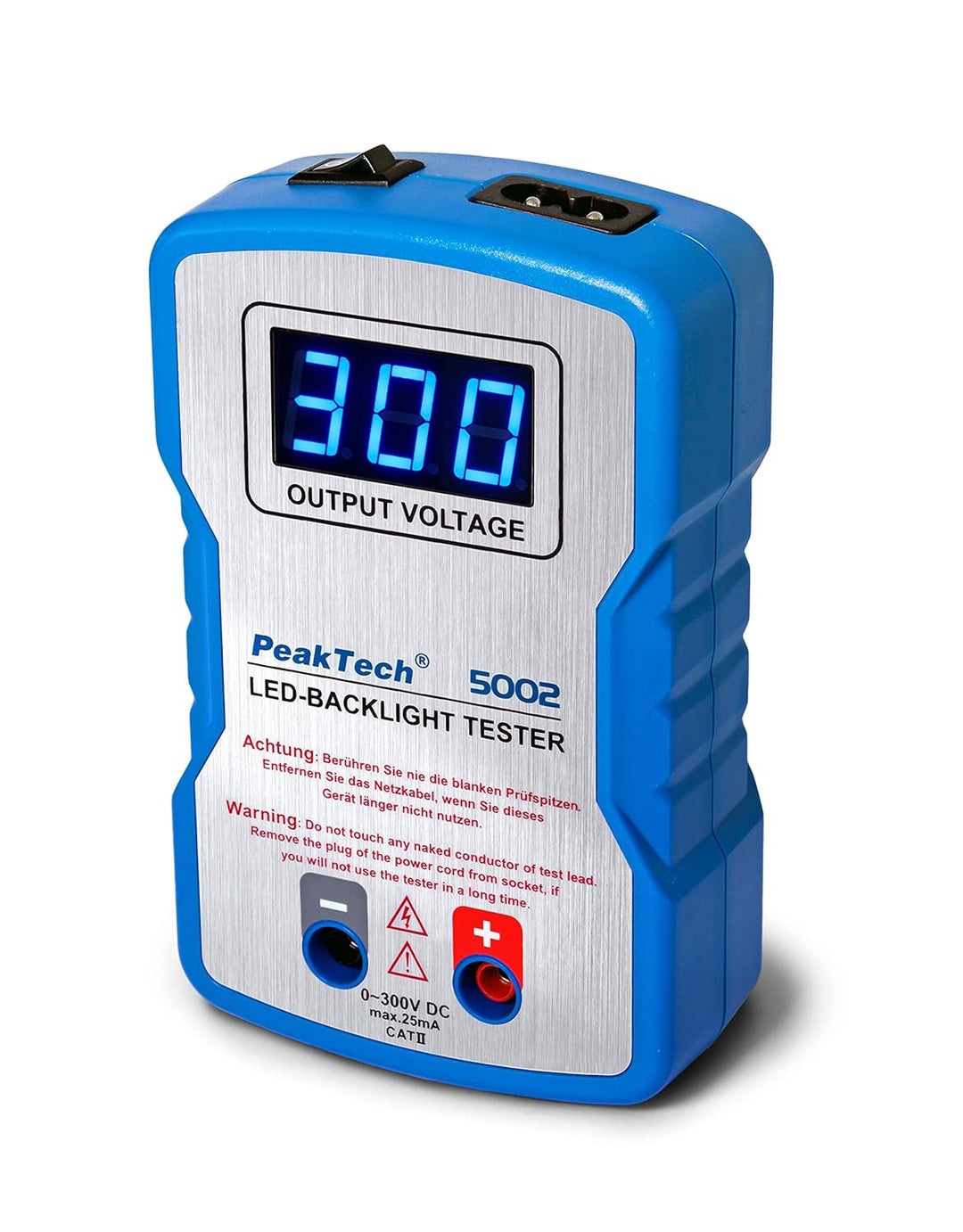 PeakTech 5002 – LED Tester 0-300V DC, LED Lampen und Bauteil Prüfer mit Softanlauf, TV Backlight Bel