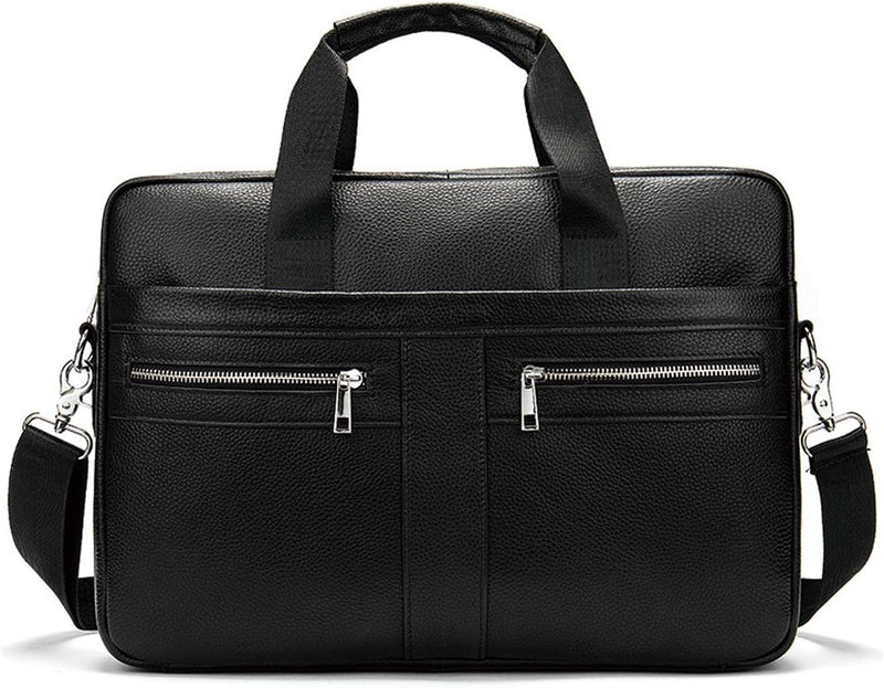 FANDARE Herren Laptop-Aktentaschen Leder Handtasche Business Umhängetasche Wasserdicht Crossbody Mes