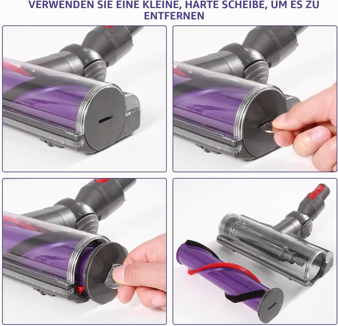 KENVOR Bürste kompatibel mit Dyson V7 V8 V10 V11 V15 Gen5 mit Gummibeschichteten Rädern für Kurzflor